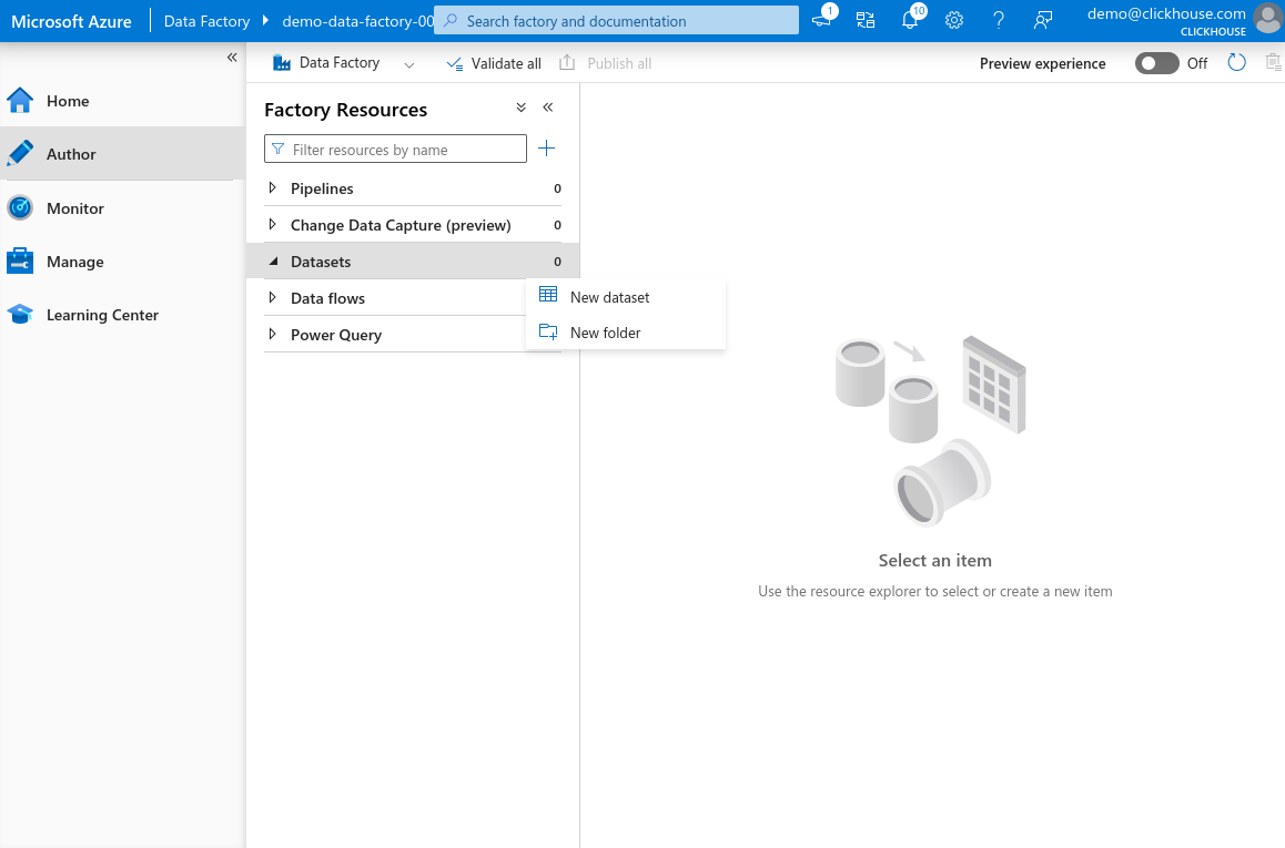 Новый эле�мент набора данных